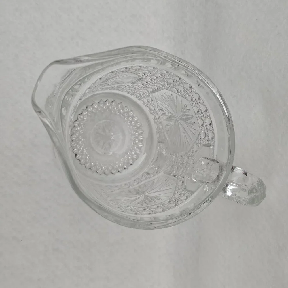 Imperial Amelia Star Medallion Early Vintage American Pattern Glass Pitcher